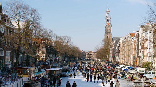 Amsterdam frozen canals, Westertoren