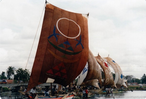 Sri Lanka catamaran art, sellection of sails