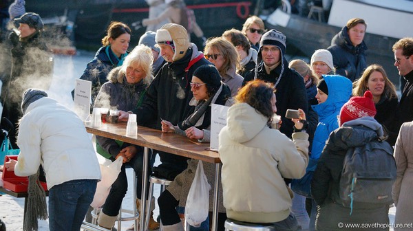 Amsterdam frozen canals, terras