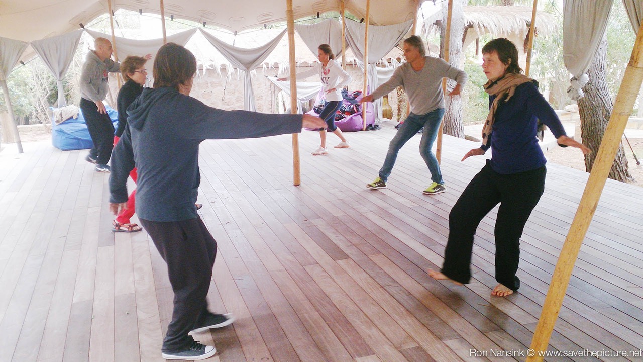 ibiza retreat natural tuning april 2015 Taikiken walking with Yuri two circles